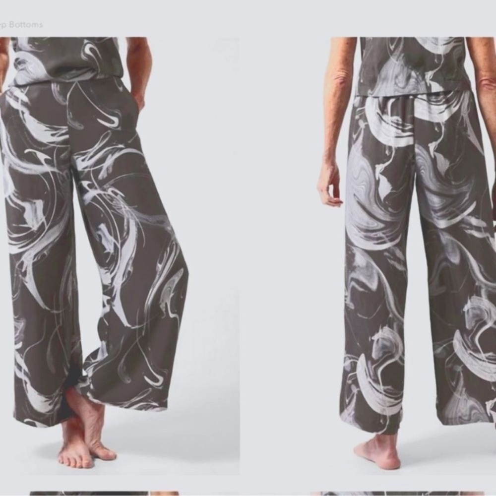 NEW Athleta Calm Cool Pant Black White Wide Leg Size Small NWOT - Picture 1 of 5
